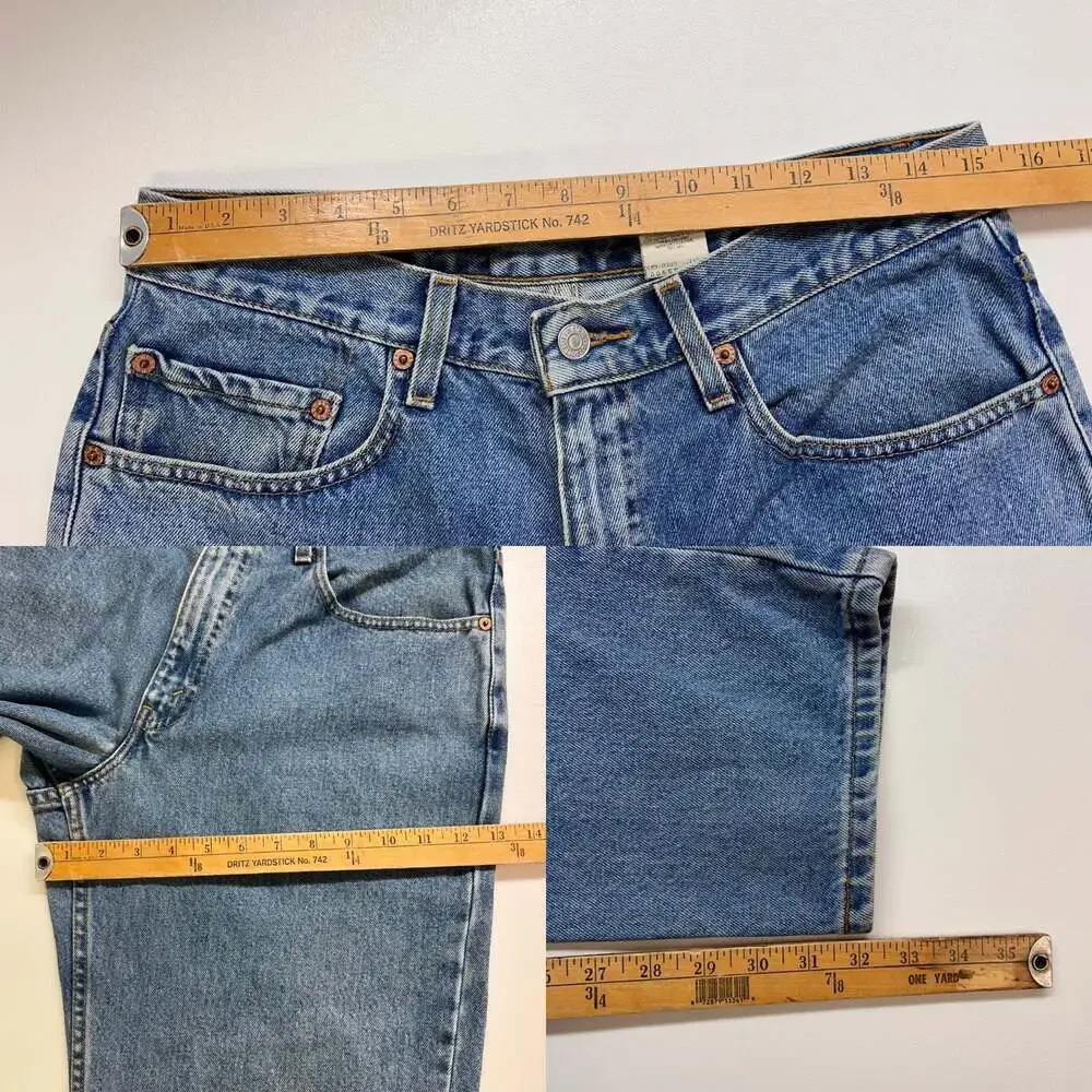 Vintage 2000 Levis 550 Relaxed Fit Tapered Jeans Mens 33x32 Medium Wash 0433